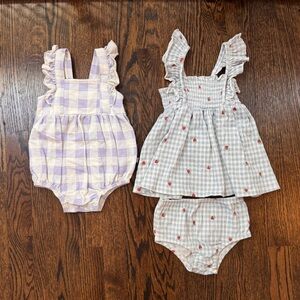Modern Moments by Gerber Baby Girl Summer Outfits 6-9 Months